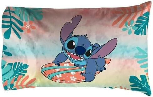 Lilo & Stitch Pillowcase 2 Piece Set Island Design Microfiber Standard Size Pillow Covers for Kids Bedroom & Nursery in Kuwait