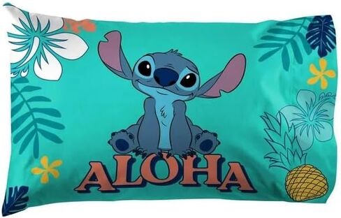 Lilo & Stitch Pillowcase 2 Piece Set Island Design Microfiber Standard Size Pillow Covers for Kids Bedroom & Nursery in Kuwait
