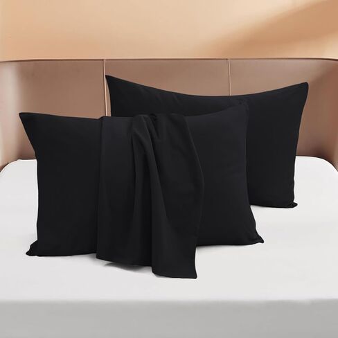 Toddler Travel Pillowcases - 16 x 22 Inches Egyptian Cotton Envelope Closure 600 Thread Count Set of 2 Soft and Cozy Travel Pillowcases Nursery Pillow Cases Wrinkle & Fade Resistant - Dark Gray in Kuwait