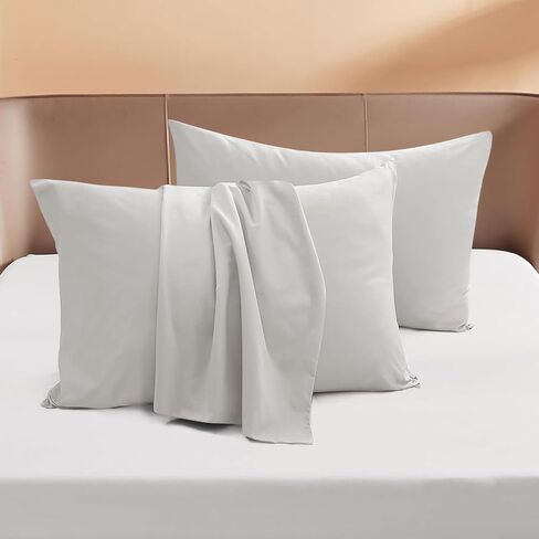 Toddler Travel Pillowcases - 16 x 22 Inches Egyptian Cotton Envelope Closure 600 Thread Count Set of 2 Soft and Cozy Travel Pillowcases Nursery Pillow Cases Wrinkle & Fade Resistant - Dark Gray in Kuwait