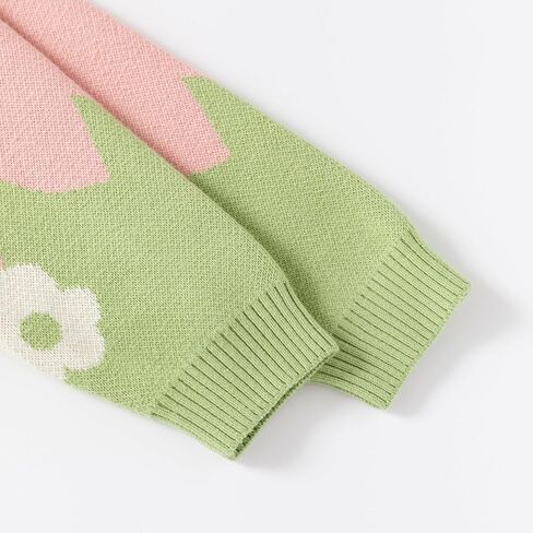 Cute Baby Girls Hearts Knit Cardigan Sweater, Toddler Loose Long Sleeve Shirts Warm Tops for Fall Winter Love Design in Kuwait