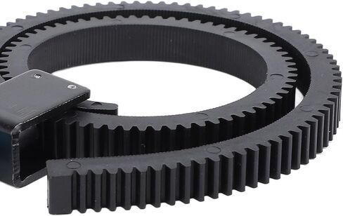 Professional DSLR Camera Follow Focus Gear Belt, High Precision Aluminum Alloy Handle, Adjustable Zoom Belt for Lens, Black in Kuwait