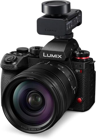 ميكروفون البندقية الرقمي LUMIX من باناسونيك؛ تعويم 32 بت، 6 أوضاع اتجاهية، إلغاء متقدم للرياح، حامل صدمات عائم، إعداد بدون كابل Hot-Shoe، ميكروفون خفيف الوزن للكاميرا - DMW-DMS1 in Kuwait