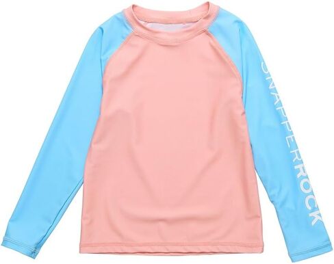 Peach Colorblock LS Rash Top in Kuwait