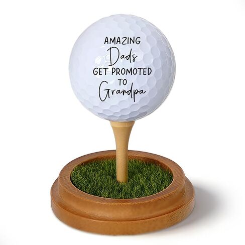 Promoted to Grandpa Pregnancy Announcement Gifts for Grandpa, Funny Pregnancy Announcement Golf Ball Golfing Gift for Grandfather, Promoted to Grandpa Golf Ball Lifelike Turf Display Stand Decor Gifts in Kuwait