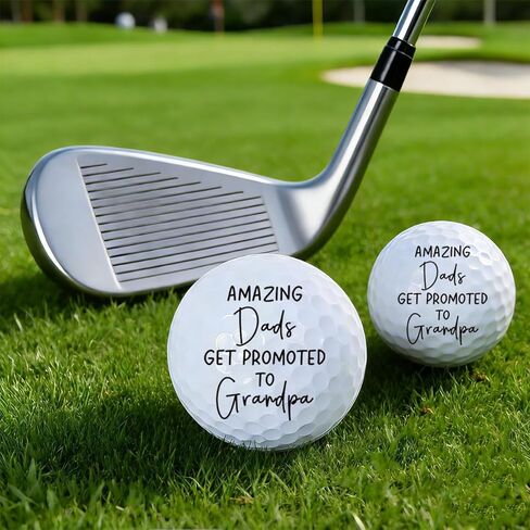 Promoted to Grandpa Pregnancy Announcement Gifts for Grandpa, Funny Pregnancy Announcement Golf Ball Golfing Gift for Grandfather, Promoted to Grandpa Golf Ball Lifelike Turf Display Stand Decor Gifts in Kuwait