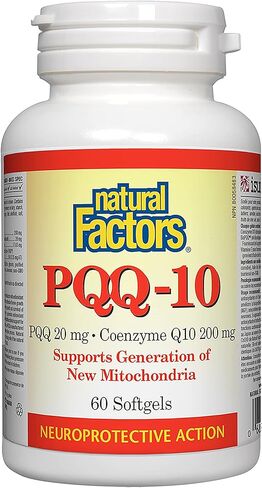 Natural Factors, PQQ-10، يدعم الطاقة والشيخوخة الصحية، مكمل غذائي، 60 كبسولة هلامية (60 وجبة) in Saudi Arabia