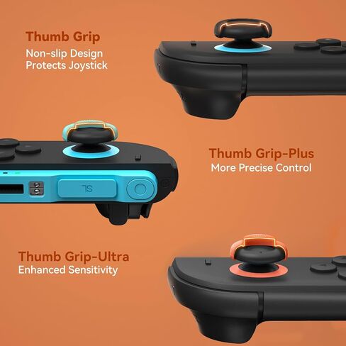 NEWDERY Thumb Grips for Nintendo Switch 2, Anti-Slip, Joycon Controller Caps, Ergonomic Design, Enhanced Gaming Grip, Comfortable & Durable, Joystick Grip Cover, Colorful, 6Pairs(12pcs) in Saudi Arabia