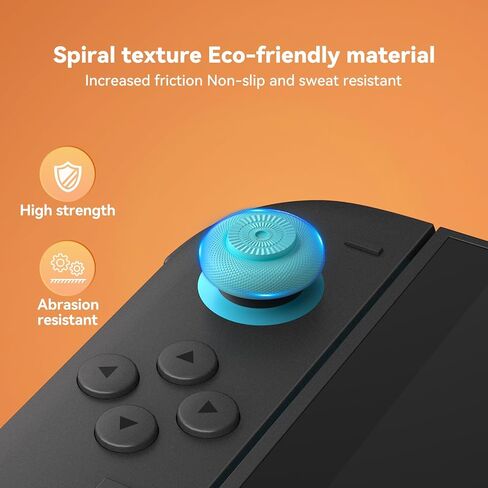 NEWDERY Thumb Grips for Nintendo Switch 2, Anti-Slip, Joycon Controller Caps, Ergonomic Design, Enhanced Gaming Grip, Comfortable & Durable, Joystick Grip Cover, Colorful, 6Pairs(12pcs) in Saudi Arabia