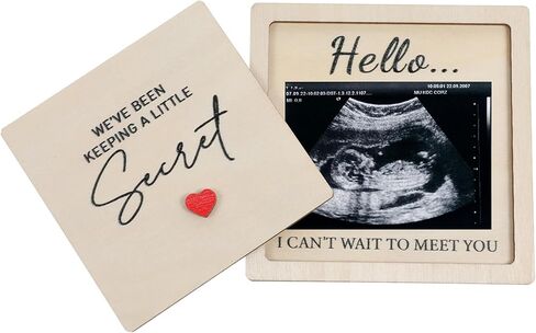 Pregnancy Announcement Box for Grandparents – Baby Coming Soon Gift with Sign, Holds 3x2 Ultrasound Photo, Surprise Reveal Keepsake for Parents-to-Be, Expecting Grandchild Memory Box in Kuwait