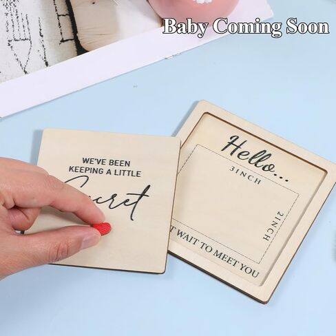 Pregnancy Announcement Box for Grandparents – Baby Coming Soon Gift with Sign, Holds 3x2 Ultrasound Photo, Surprise Reveal Keepsake for Parents-to-Be, Expecting Grandchild Memory Box in Kuwait