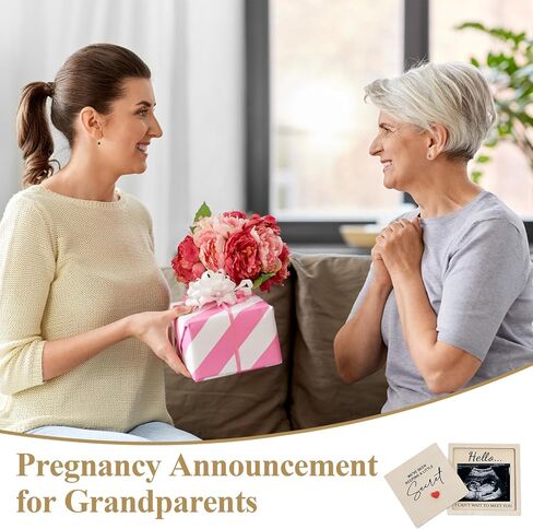 Pregnancy Announcement Box for Grandparents – Baby Coming Soon Gift with Sign, Holds 3x2 Ultrasound Photo, Surprise Reveal Keepsake for Parents-to-Be, Expecting Grandchild Memory Box in Kuwait