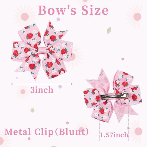 CÉLLOT 40Pcs 3 Inch Boutique Grosgrain Ribbon Pinwheel Hair Bows Alligator Clips For Girls Toddlers Accessories Teens Gifts In Pairs(Fresh Color) in Kuwait