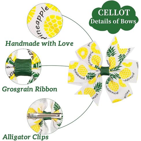 CÉLLOT 40Pcs 3 Inch Boutique Grosgrain Ribbon Pinwheel Hair Bows Alligator Clips For Girls Toddlers Accessories Teens Gifts In Pairs(Fresh Color) in Kuwait