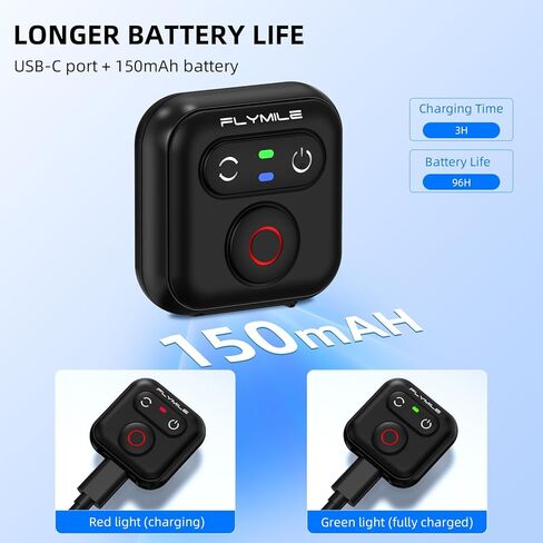 جهاز تحكم عن بعد بلوتوث لـ Insta360 X5/X4/X3/ACE Pro 2/Go 3s، جهاز تحكم ذكي مقاوم للماء بمدى 51 متر لـ GoPro Hero 13/12/11/10/9/8، لـ DJ Osmo Action 6/5 Pro/4/3/360 وملحقات الهاتف in Kuwait