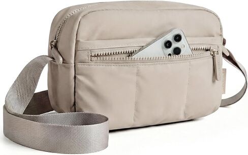 BAGSMART 2 في 1 حقيبة كتف منتفخة للكاميرا 2 في 1 حقيبة كتف صغيرة للكاميرا DSLR/SLR/حقيبة كاميرا تصوير فوتوغرافي بدون مرآة للمصورين، أسود in Kuwait