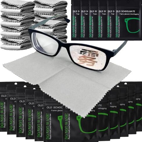 50Pcs Reusable Anti-Fog Suede Glasses Cloth Microfiber Anti-Fog Glasses Cloth Lens Mobile Phone Cleaning Wipes,14 * 15cm in Kuwait