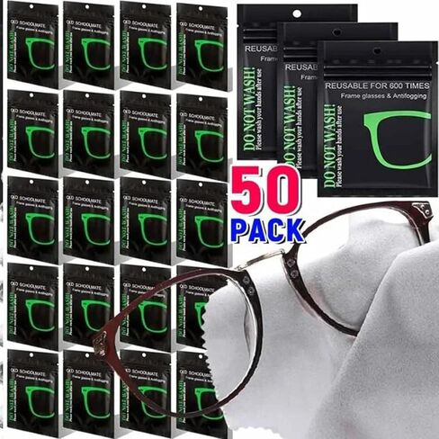 50Pcs Reusable Anti-Fog Suede Glasses Cloth Microfiber Anti-Fog Glasses Cloth Lens Mobile Phone Cleaning Wipes,14 * 15cm in Kuwait