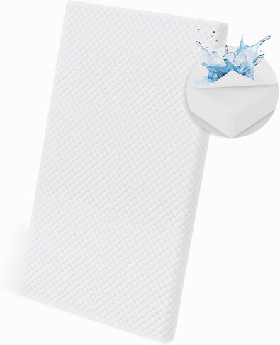 Pack and Play Mattress 38"x26"x1.5", Waterproof Pack n Play Mattresses High Density Foam Crib Mattress with Breathable Soft Removable Washable Cover for Baby Toddler in Kuwait