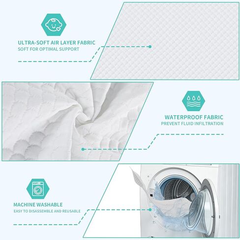 Pack and Play Mattress 38"x26"x1.5", Waterproof Pack n Play Mattresses High Density Foam Crib Mattress with Breathable Soft Removable Washable Cover for Baby Toddler in Kuwait