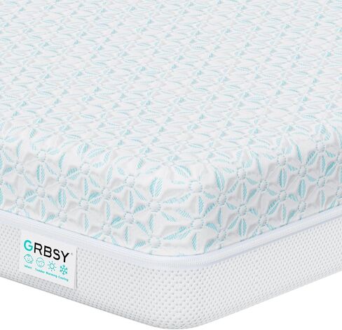 4 in 1 Crib Mattress, 6" Dual Sided Memory Foam Toddler Bed Mattress, Cotton Heat & Tencel Cooling Cover, Firm Breathable Baby Mattress for Infant & Toddler, Waterproof Linning & Washable in Kuwait