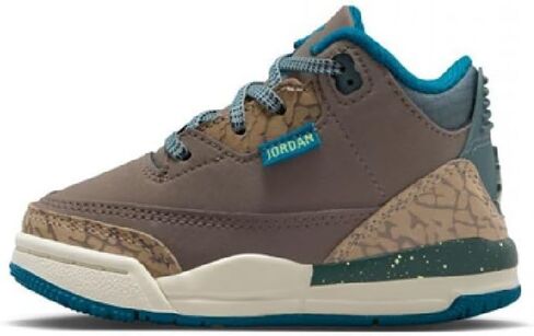 Jordan 3 Retro Baby/Toddler Shoes (Olive Grey/Khaki/Sea Glass/Green Abyss) in Kuwait