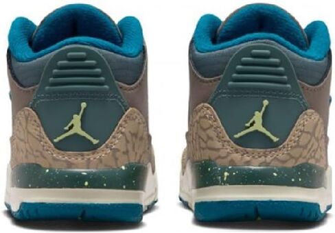 Jordan 3 Retro Baby/Toddler Shoes (Olive Grey/Khaki/Sea Glass/Green Abyss) in Kuwait
