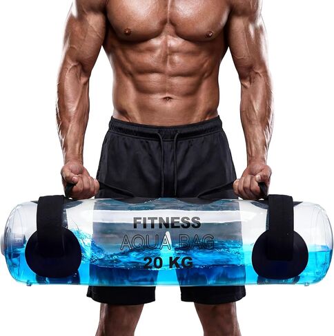 Water Weights Aqua Bag, 44 lbs - Adjustable Portable Water Weight Workout Sandbag Alternative Stability Fitness Equipment for Strength Core Balance Training Full Body Exercise Home Gym in Kuwait