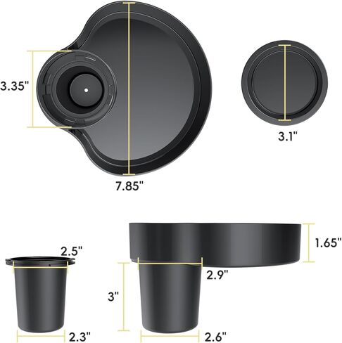 Kids Car Sanck Tray, Travel Trays for Kids with Car Cup Holder, Toddlers Road Trip Essential, Travel Snacks Food Plate for Stroller, Boosters, and Anywhere with a Cup Holder Tray (1pc black) in Saudi Arabia
