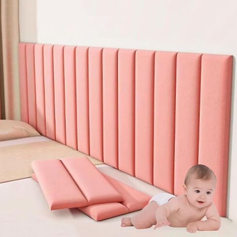 Thick Wall Padding for Kids' Playroom, Soft Flannel Peel and Stick Upholstered Panels, Self-Adhesive Wall Cushions for Bedroom Decor (Grape Purple, 20-Pack) in Kuwait