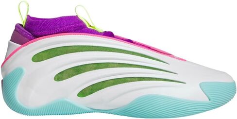 adidas Mens Harden Volume 9 Basketball Sneakers Shoes - Green, Purple, White in Kuwait