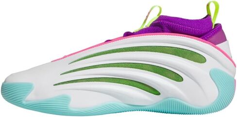 adidas Mens Harden Volume 9 Basketball Sneakers Shoes - Green, Purple, White in Kuwait