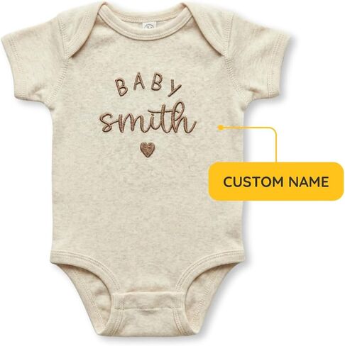 Personalized Embroidered Baby Onesies – Custom Bodysuit Gift for Pregnancy Announcement Baby Shower or First Grandchild in Kuwait