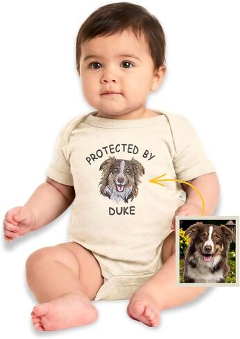 Personalized Embroidered Baby Onesies – Custom Bodysuit Gift for Pregnancy Announcement Baby Shower or First Grandchild in Kuwait