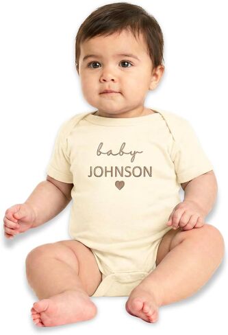 Personalized Embroidered Baby Onesies – Custom Bodysuit Gift for Pregnancy Announcement Baby Shower or First Grandchild in Kuwait