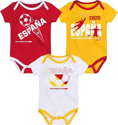 Outerstuff FIFA World Cup 2026 Infant and Toddler 3 Pack Country Onsie in Kuwait