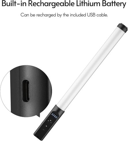 مصباح إضاءة أنبوبي LED محمول للتصوير الفوتوغرافي، مصباح LED محمول مع سطوع فائق 3200K 5500K، جهاز تحكم عن بعد وحقيبة حمل لمدونة الفيديو، والبث المباشر، والمنتج، و in Kuwait