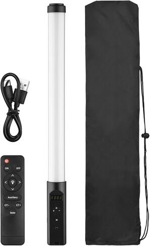 مصباح إضاءة أنبوبي LED محمول للتصوير الفوتوغرافي، مصباح LED محمول مع سطوع فائق 3200K 5500K، جهاز تحكم عن بعد وحقيبة حمل لمدونة الفيديو، والبث المباشر، والمنتج، و in Kuwait