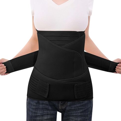 3 in 1 Postpartum Belly Band Abdominal Binder Surgery C Section Recovery Stomach Wrap for Women Pregnancy After Birth in Kuwait