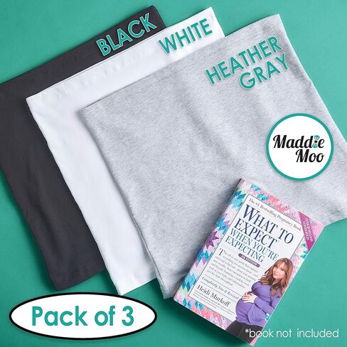 Extra Small 3/pk Black, Gray & White Belly Band & Single Pink Bundle in Kuwait