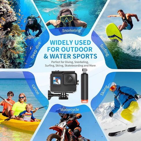 Waterproof Diving Housing for Go Pro Hero 13/12/11/10/9 Black,60M/196FT Protective Underwater Diving Housing Shell Accessories in Kuwait