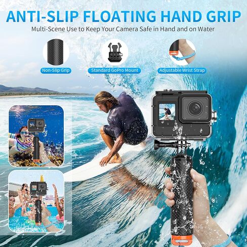 Waterproof Diving Housing for Go Pro Hero 13/12/11/10/9 Black,60M/196FT Protective Underwater Diving Housing Shell Accessories in Kuwait