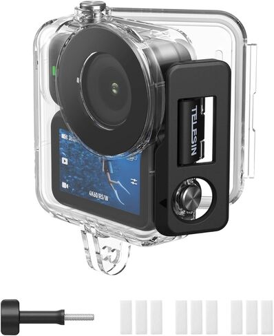 حافظة واقية مقاومة للماء من TELESIN لـ DJI Osmo Nano/Xtra Atto، قفص حماية تحت الماء بطول 60 متر/196 قدم لملحقات DJI Osmo Nano، والغطس العميق مع أوراق مضادة للضباب in Kuwait