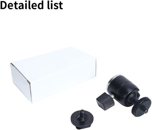 Mini Ball Head Hot Shoe Adapter, 360° Swivel 1/4" Thread Camera Mount for DSLR, Tripod, Monitor, LED Video Light & Microphone, Heavy Duty Metal Cold Shoe Bracket for Vlog & YouTube. in Kuwait