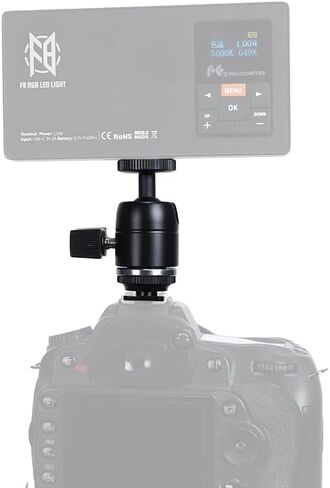 Mini Ball Head Hot Shoe Adapter, 360° Swivel 1/4" Thread Camera Mount for DSLR, Tripod, Monitor, LED Video Light & Microphone, Heavy Duty Metal Cold Shoe Bracket for Vlog & YouTube. in Kuwait