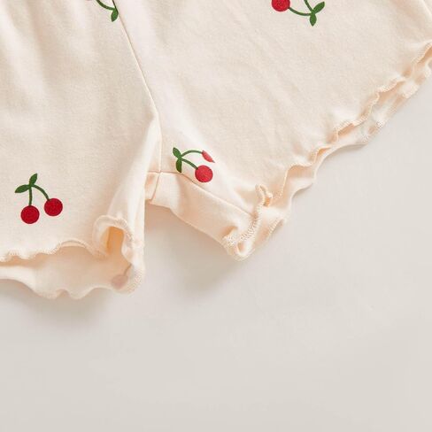 Toddler Baby Girl Summer Clothes Watermelon Print Short Sleeve Top Short Casual Outfit 3 6 12 18 Month 2T 3T 4T in Saudi Arabia