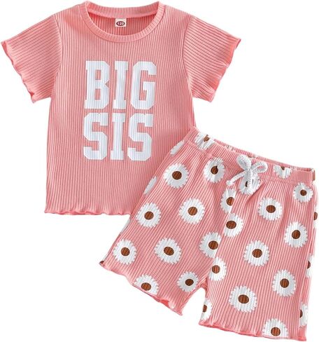 Toddler Baby Girl Summer Clothes Watermelon Print Short Sleeve Top Short Casual Outfit 3 6 12 18 Month 2T 3T 4T in Saudi Arabia