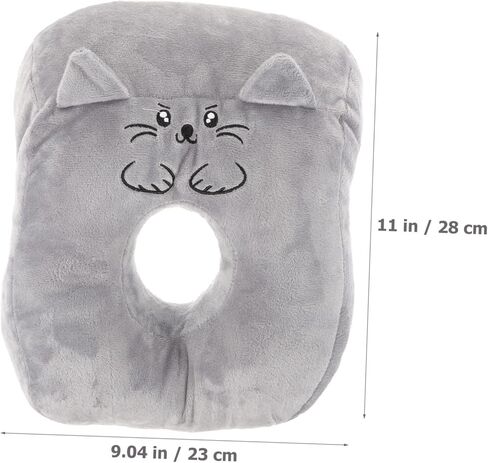 Zerodeko Ergonomic Office Nap Pillow Face Down Desk Cushion with Hollow Arm Groove for Comfortable Stomach and Back Sleeping Gray Cat Cartoon and Study in Kuwait
