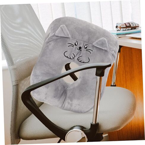 Zerodeko Ergonomic Office Nap Pillow Face Down Desk Cushion with Hollow Arm Groove for Comfortable Stomach and Back Sleeping Gray Cat Cartoon and Study in Kuwait