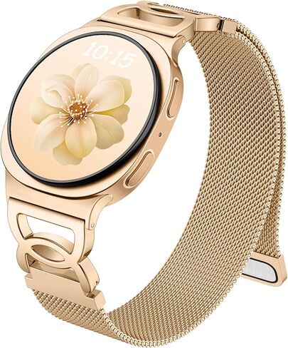 Adorve حزام معدني متوافق مع Galaxy Watch 8 Band 40mm 44mm، Galaxy Watch 8 Classic Band 46mm، حزام ميلانيزي مغناطيسي بدون فجوة لأساور ساعات سامسونج للنساء بتصميم فريد in Kuwait